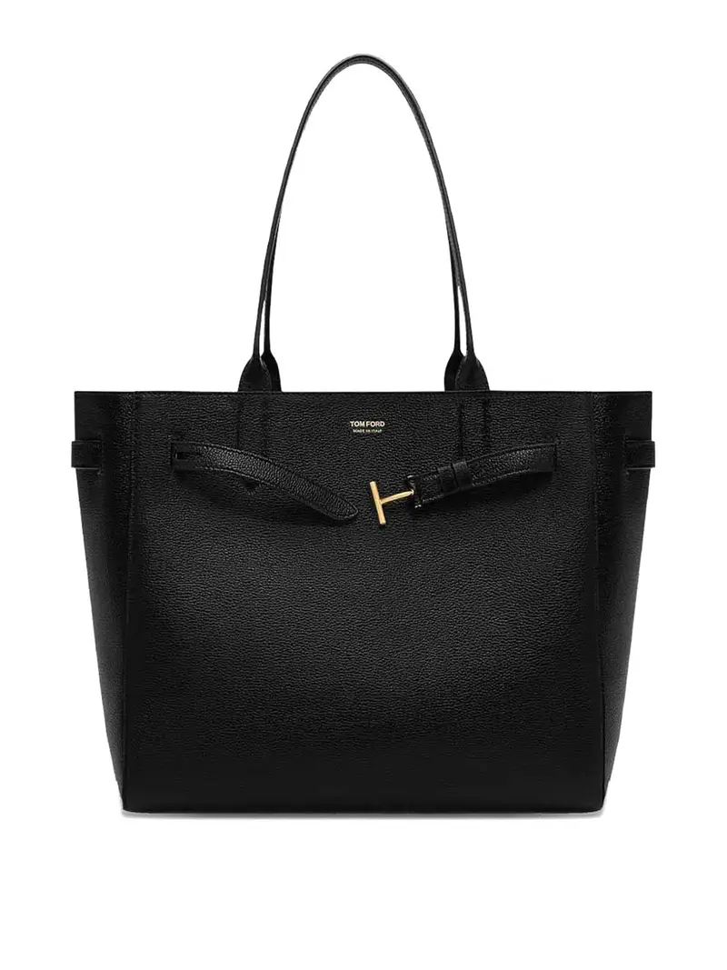 Borsa tote Audrey media in pelle Nero