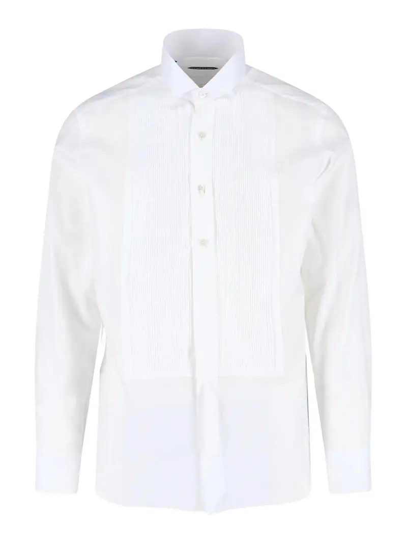 Camicia Da Smoking Bianco