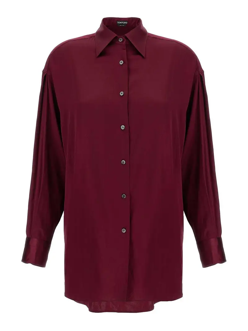 Camicia di seta Rosso Scuro