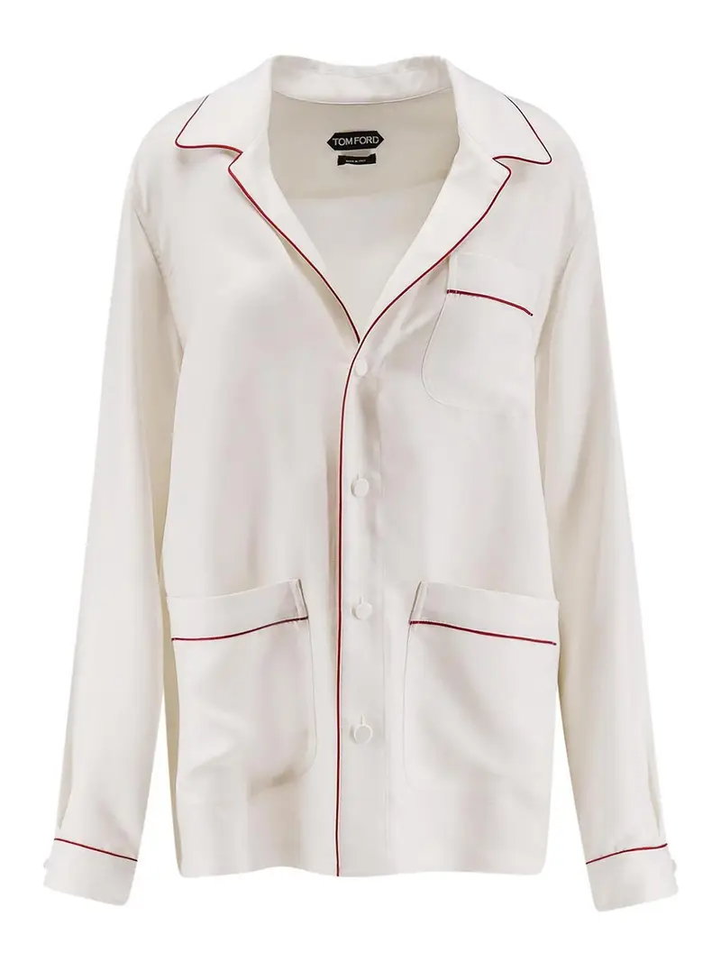 Camicia In Seta Beige