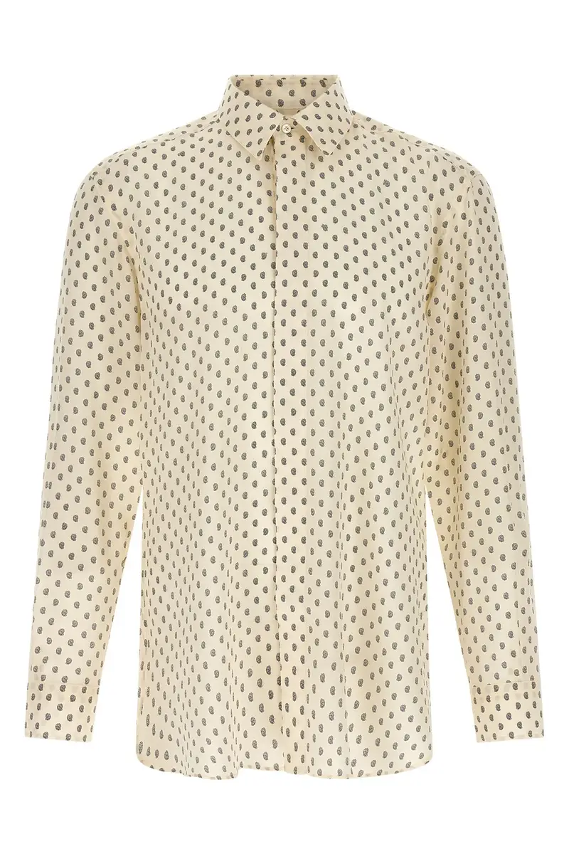 Camicia Stampa Paisley Beige