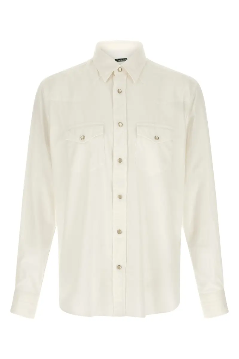 Camicia 'Western' Bianco