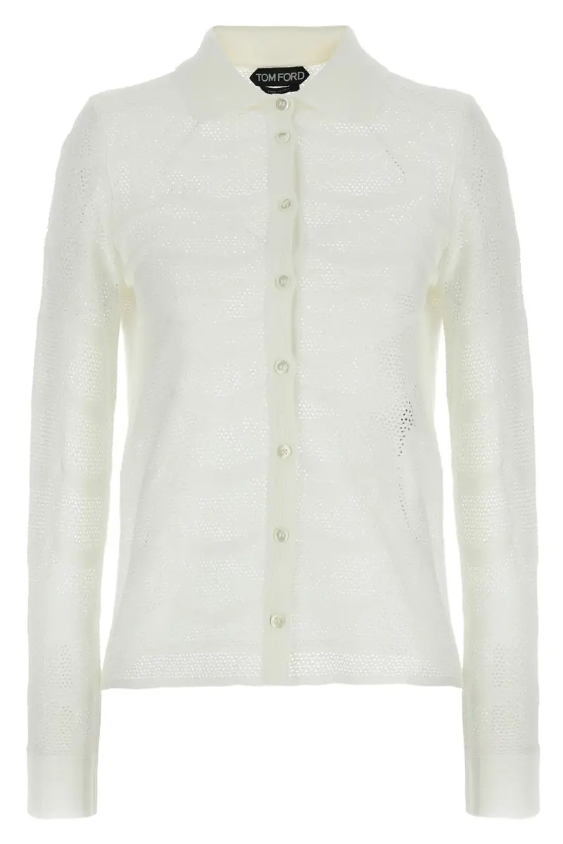 Cardigan Traforata Bianco