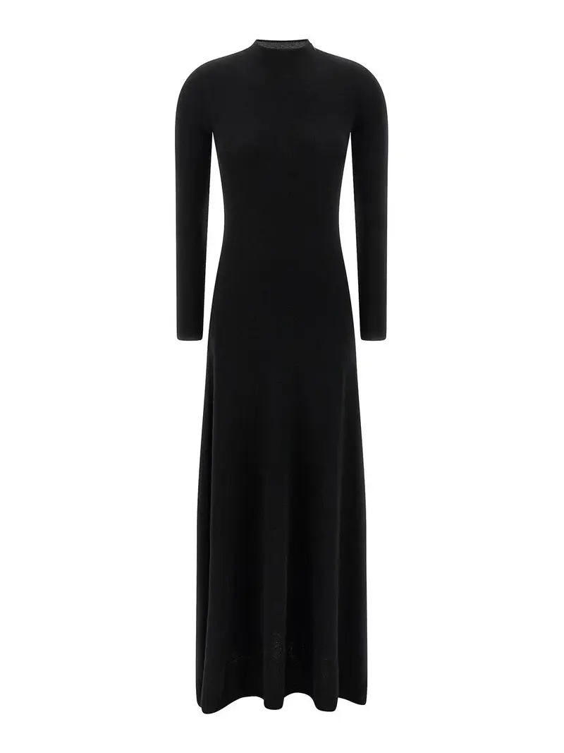 Cashmere e Vestito di seta Nero