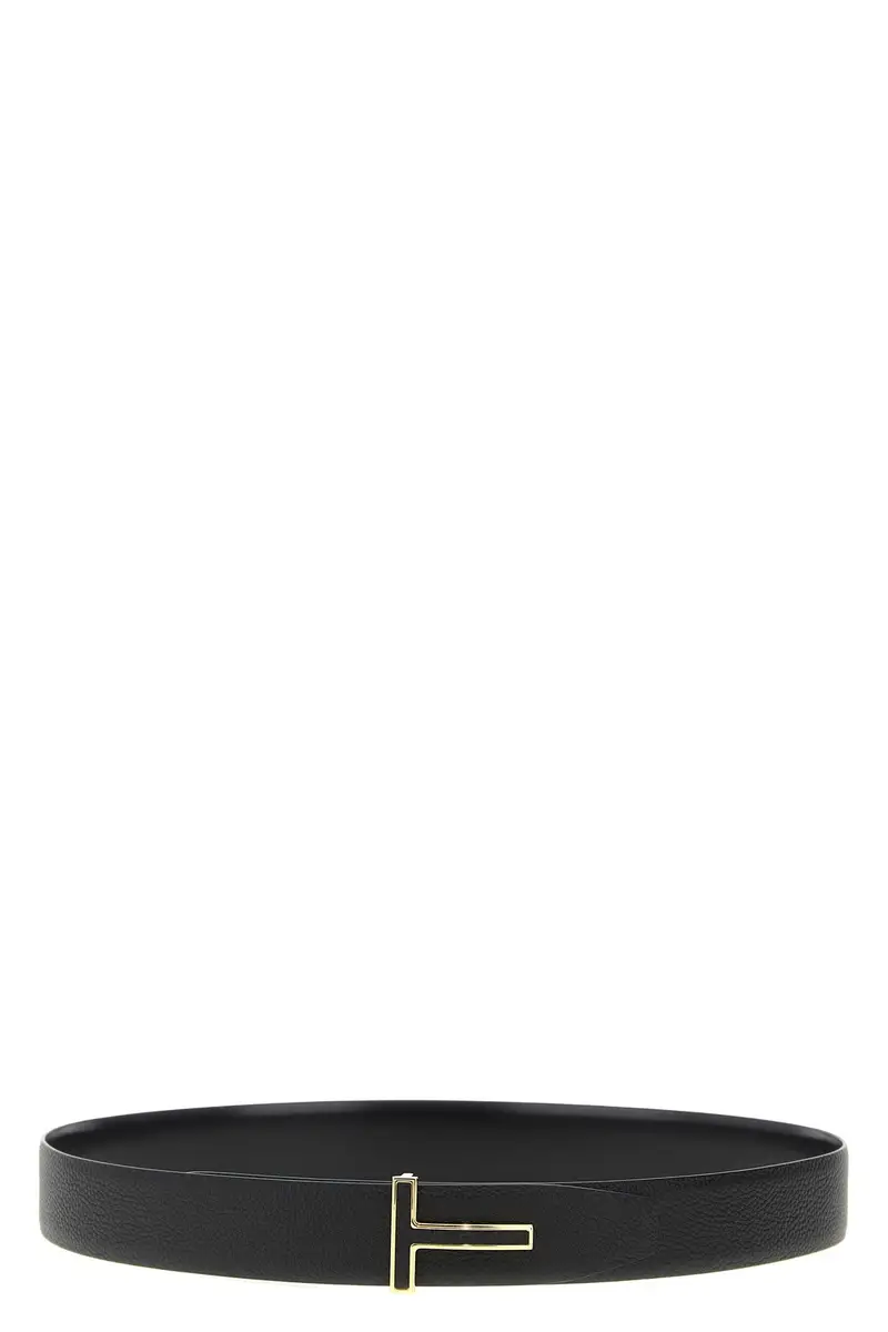 Cintura Reversibile Fibbia Logo Nero