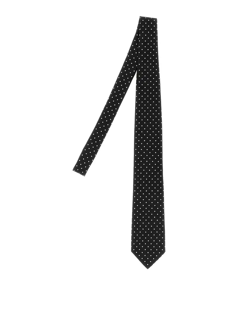 Cravatta a pois Nero