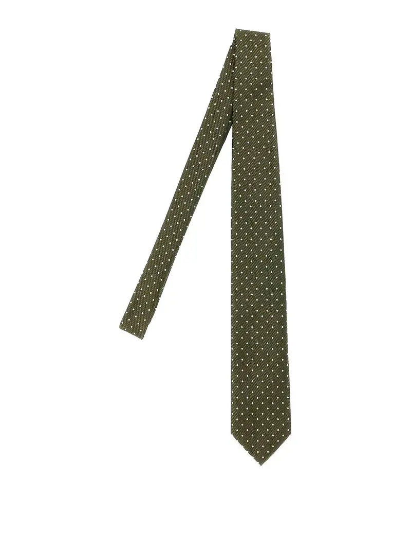 Cravatta a pois Verde