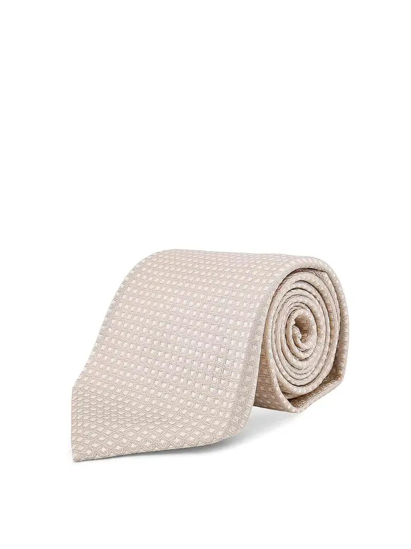 Cravatta In Seta Beige