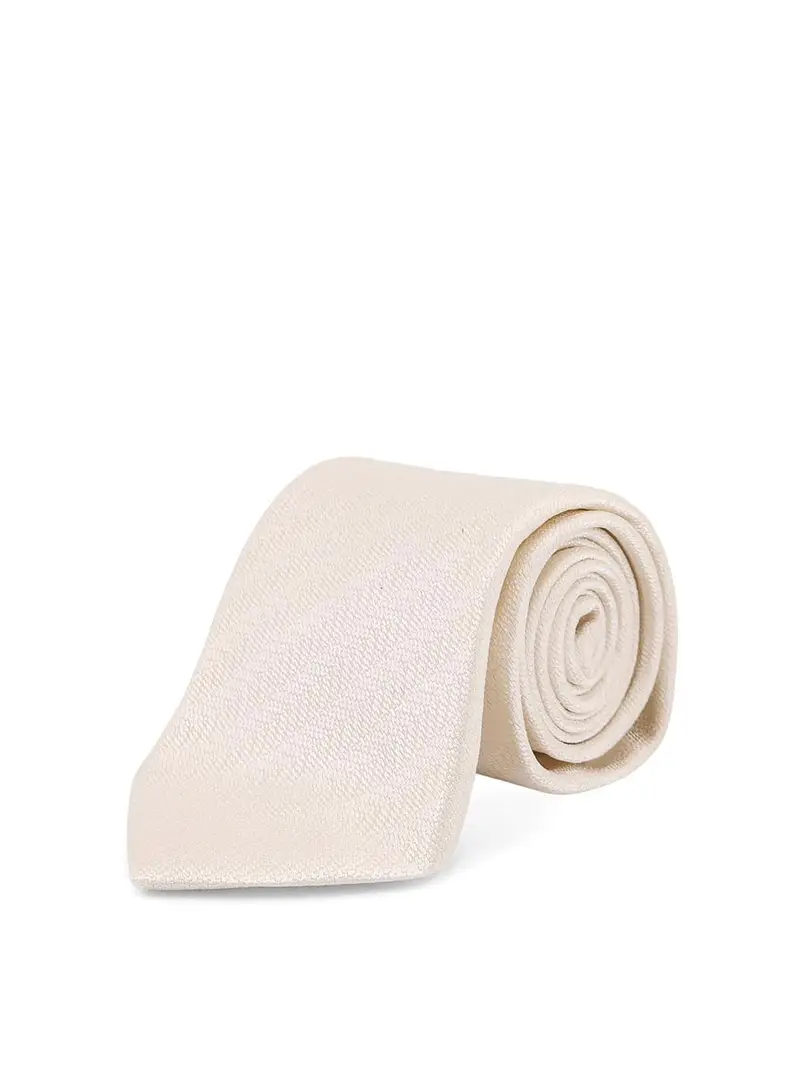 Cravatta In Seta Bianco