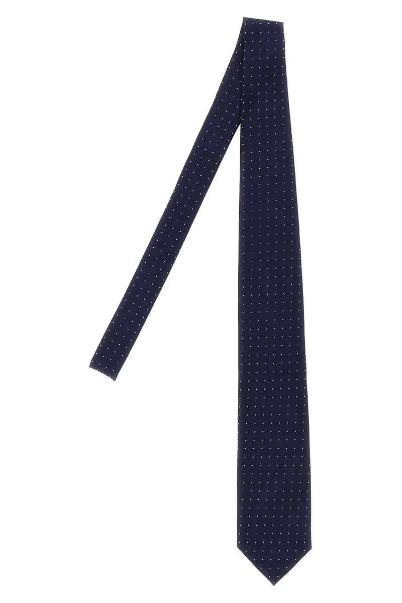 Cravatta Micro Pois Blu