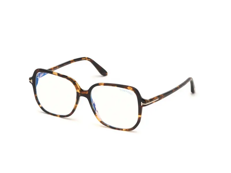 TOM FORD Donna FT5578-B 52 Montature da vista Acetato Havana  Geometrica Normale
