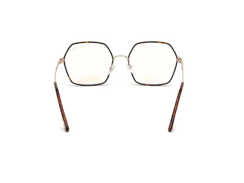 TOM FORD Donna FT5615-B 52 Montature da vista Metallo Havana Geometrica Normale Anti luce blu - per PC miniatura 3