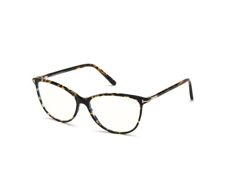 Donna FT5616-B 56 Montature da vista Acetato Havana Squadrata Normale Anti luce blu - per PC