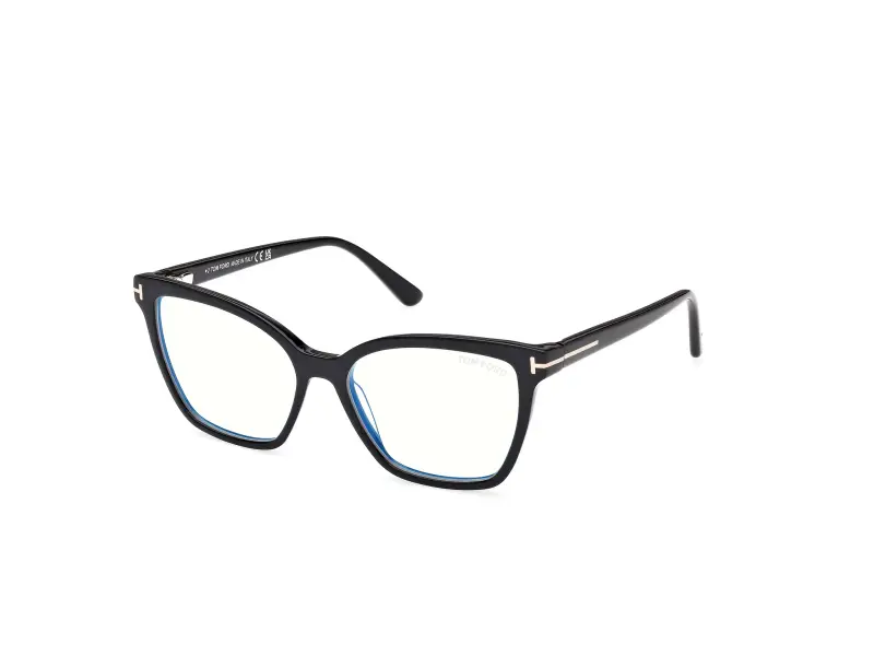 Donna FT5641-B 005 Montature da vista Acetato Nero Farfalla Normale