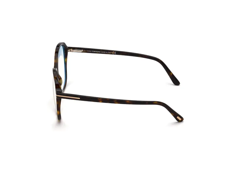 TOM FORD Donna FT5708-B 52 Montature da vista Acetato Havana Rotonda Normale Anti luce blu - per PC miniatura 2