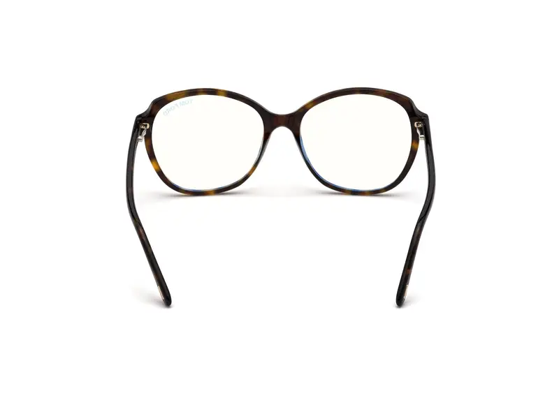 TOM FORD Donna FT5708-B 52 Montature da vista Acetato Havana Rotonda Normale Anti luce blu - per PC miniatura 3