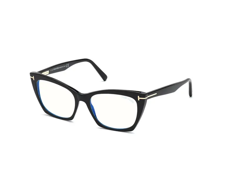 TOM FORD Donna FT5709-B 1 Montature da vista Acetato Nero  Cat Eye Normale