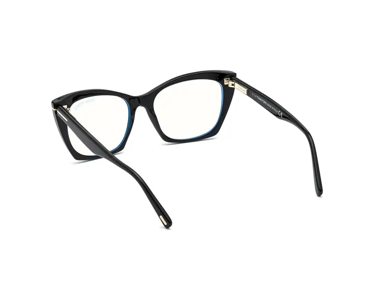 TOM FORD Donna FT5709-B 1 Montature da vista Acetato Nero Cat Eye Normale miniatura 3
