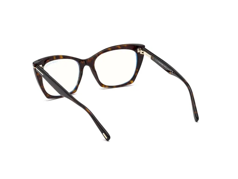TOM FORD Donna FT5709-B 52 Montature da vista Acetato Havana Cat Eye Normale miniatura 3