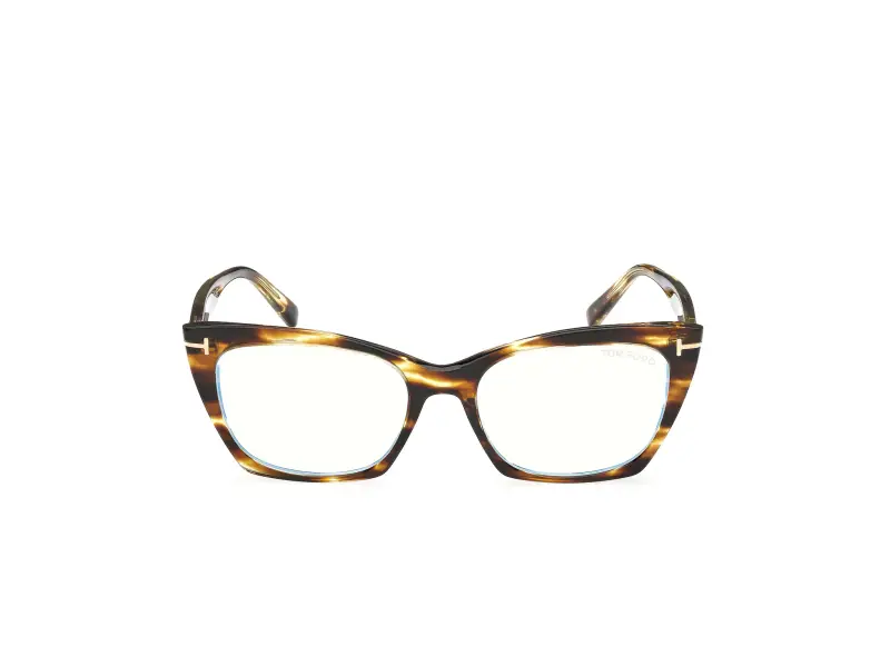 Donna FT5709-B 55A Montature da vista Acetato Havana Cat Eye Normale miniatura 2