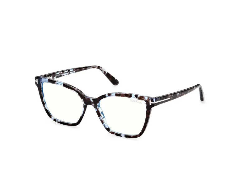 TOM FORD Donna FT5812-B 55 Montature da vista Acetato Havana Farfalla Normale