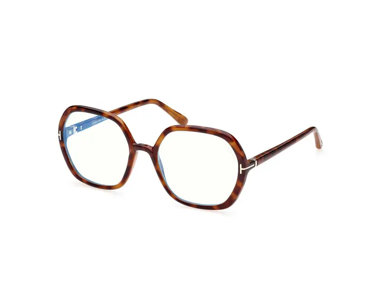 TOM FORD Donna FT5814-B 53 Montature da vista Iniettato Havana Geometrica Normale