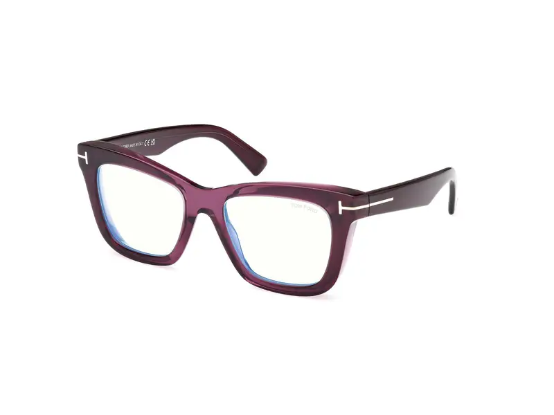 TOM FORD Donna FT5881-B 81 Montature da vista Acetato Viola  Squadrata Normale