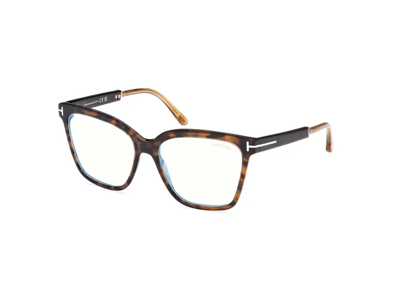 TOM FORD Donna FT5892-B 52 Montature da vista Acetato Havana  Squadrata Normale