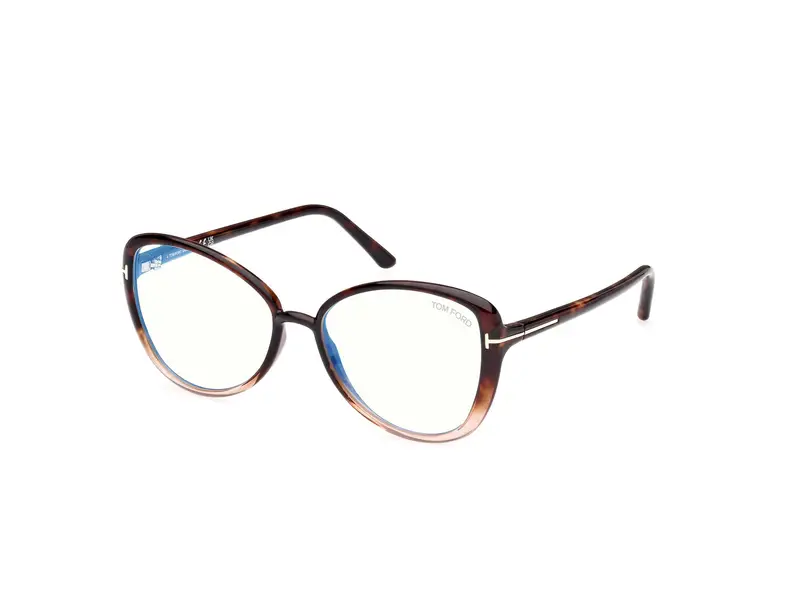 TOM FORD Donna FT5907-B 56 Montature da vista Iniettato Havana  Farfalla Normale