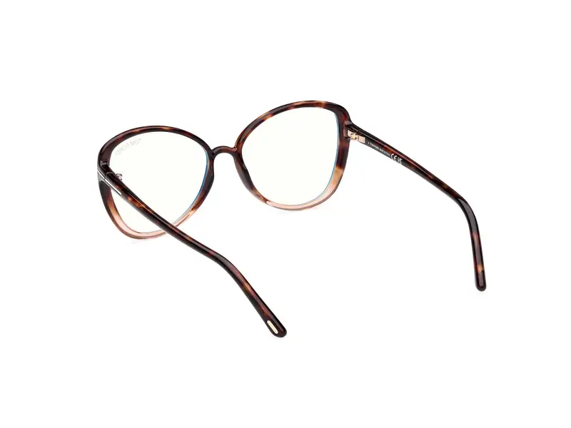 TOM FORD Donna FT5907-B 56 Montature da vista Iniettato Havana Farfalla Normale miniatura 3