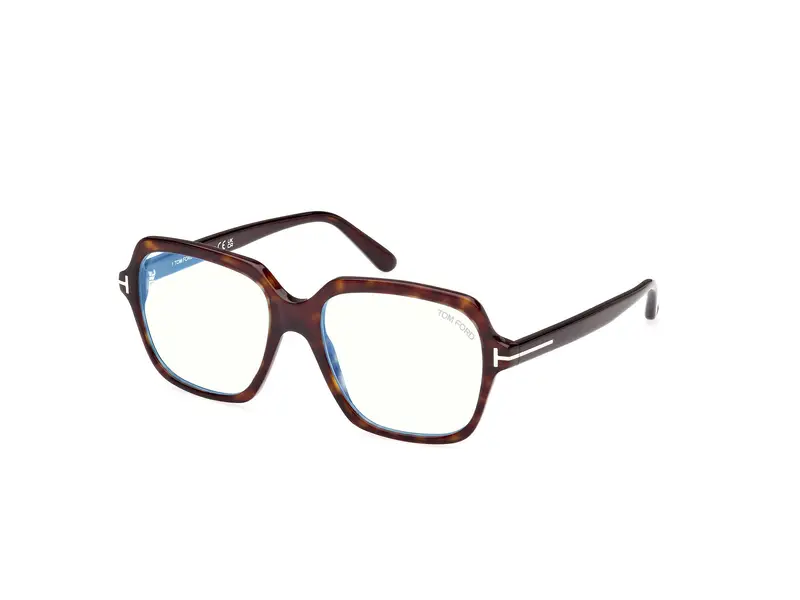 TOM FORD Donna FT5908-B 52 Montature da vista Acetato Havana  Geometrica Normale