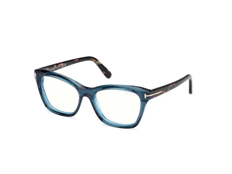 TOM FORD Donna FT5909-B 92 Montature da vista Acetato Blu  Cat Eye Normale
