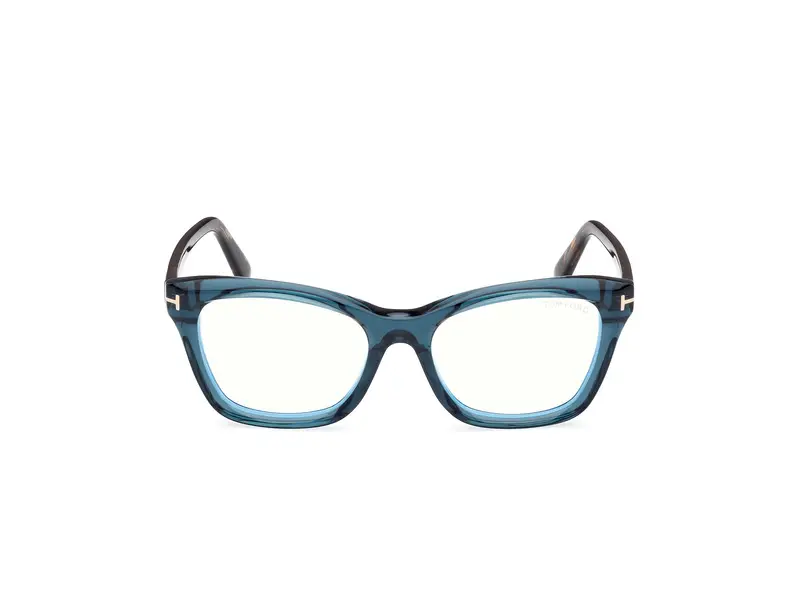 TOM FORD Donna FT5909-B 92 Montature da vista Acetato Blu Cat Eye Normale miniatura 2