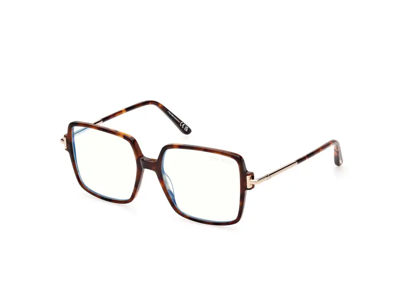 TOM FORD Donna FT5915-B 52 Montature da vista Acetato Havana Squadrata Normale