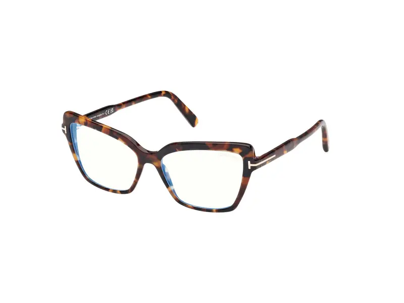 TOM FORD Donna FT5948-B 52 Montature da vista Acetato Havana  Cat Eye Normale