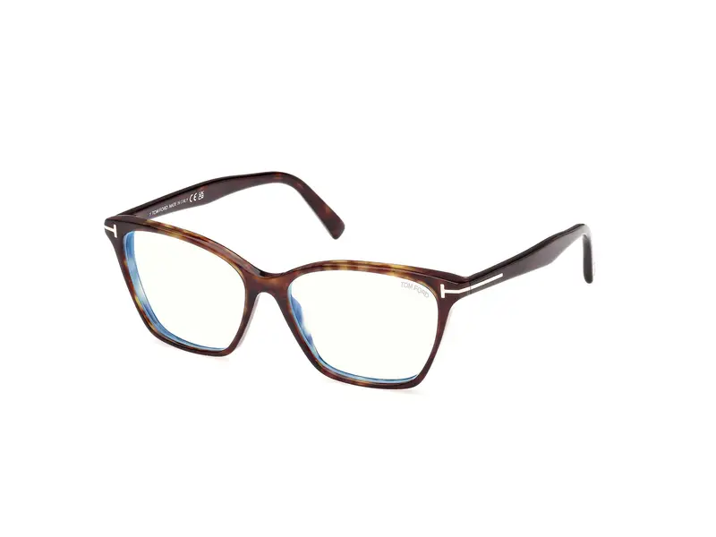 TOM FORD Donna FT5949-B 52 Montature da vista Acetato Havana  Cat Eye Normale