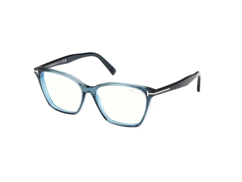 TOM FORD Donna FT5949-B 92 Montature da vista Acetato Blu  Cat Eye Normale
