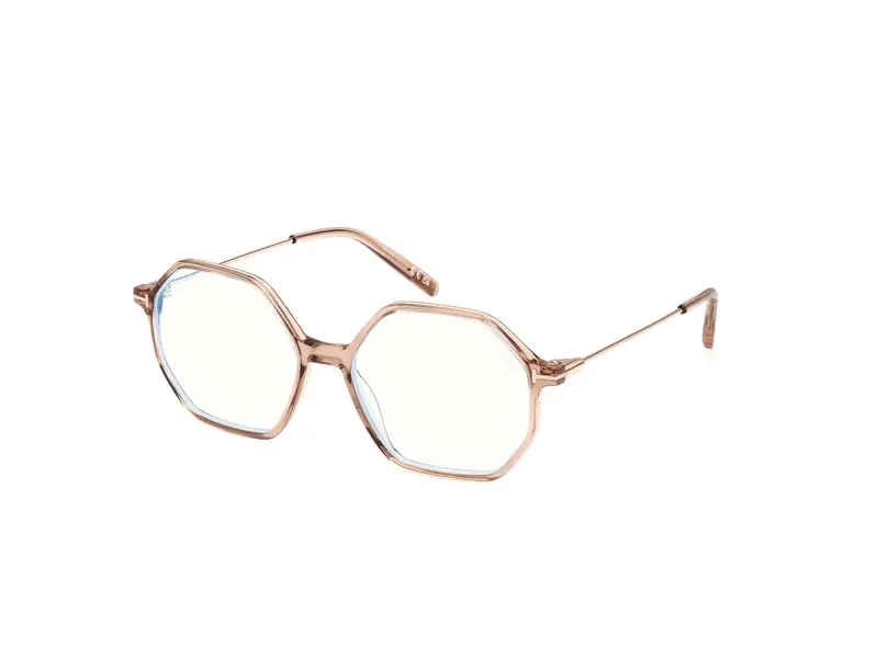 TOM FORD Donna FT5952-B 45 Montature da vista Acetato Marrone  Geometrica Normale