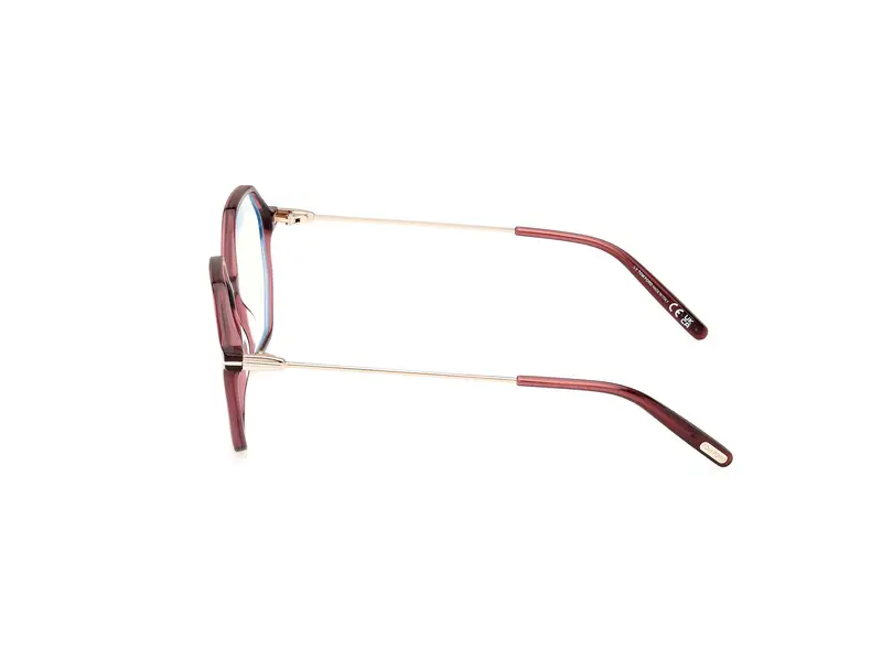 TOM FORD Donna FT5952-B 69 Montature da vista Acetato Bordeaux Geometrica Normale miniatura 2