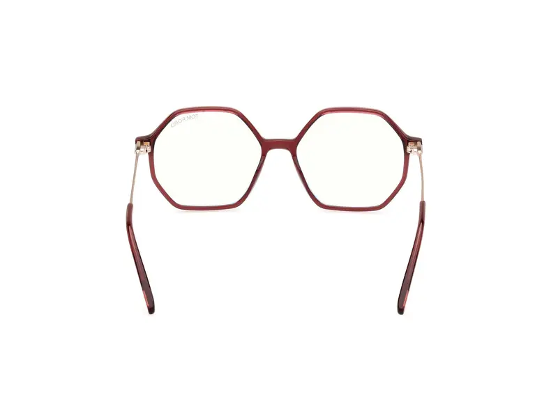 TOM FORD Donna FT5952-B 69 Montature da vista Acetato Bordeaux Geometrica Normale miniatura 3