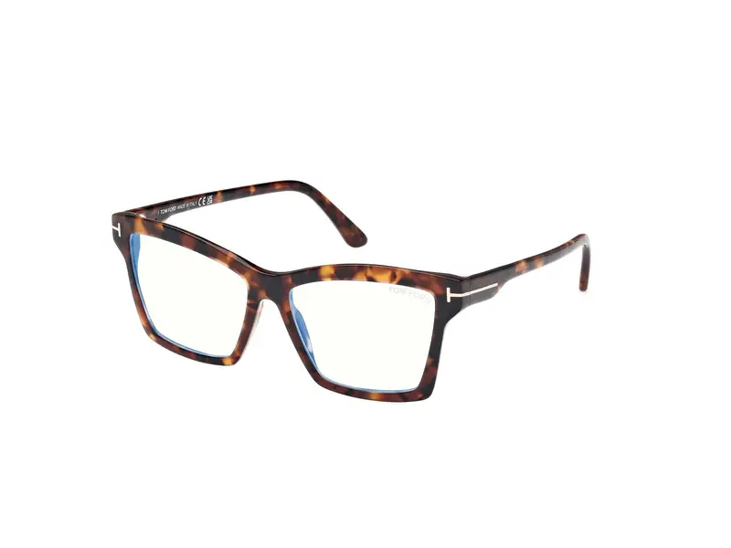 TOM FORD Donna FT5964-B 52 Montature da vista Acetato Havana  Squadrata Normale