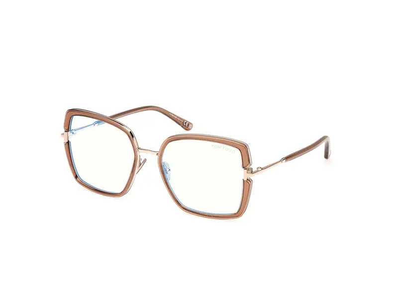 TOM FORD Donna FT5985-B 45 Montature da vista Iniettato Marrone  Squadrata Normale