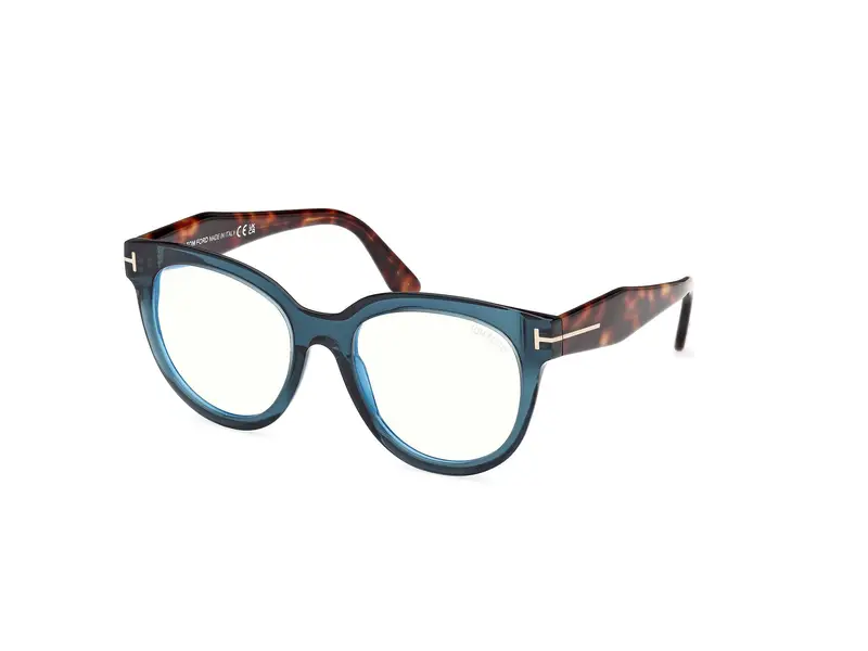 TOM FORD Donna FT5987-B 92 Montature da vista Acetato Blu Farfalla Normale