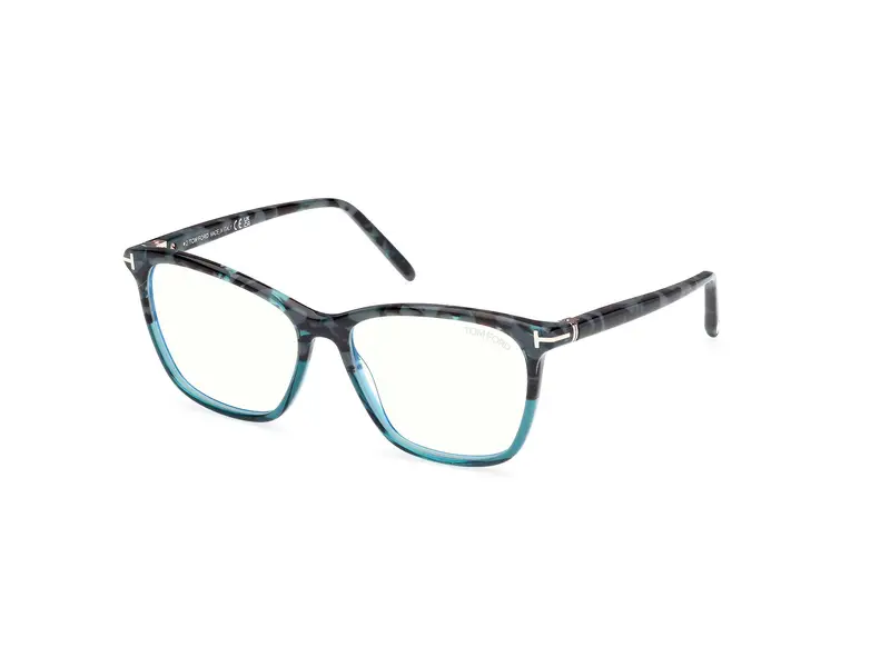 TOM FORD Donna FT5989-B 55 Montature da vista Acetato Havana  Squadrata Normale