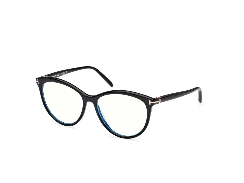 TOM FORD Donna FT5990-B 1 Montature da vista Acetato Nero  Rotonda Normale