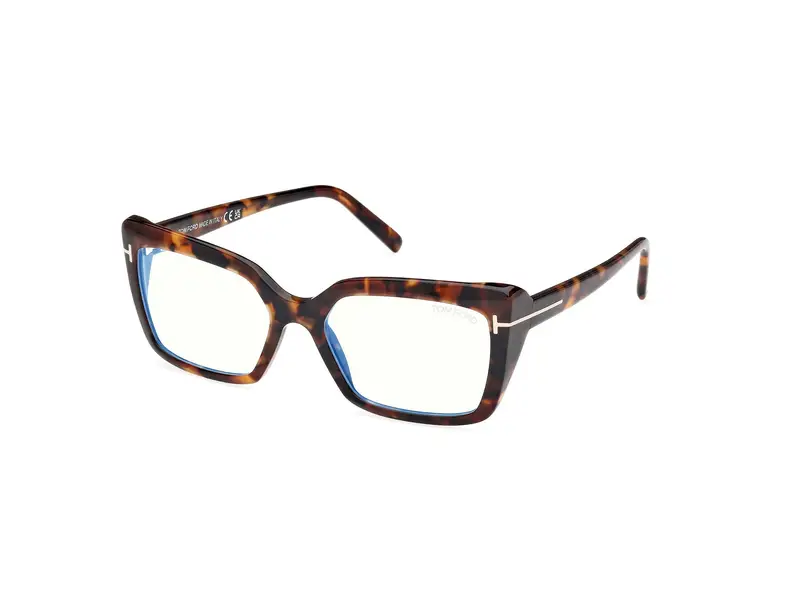 TOM FORD Donna FT5991-B 52 Montature da vista Acetato Havana Squadrata Normale