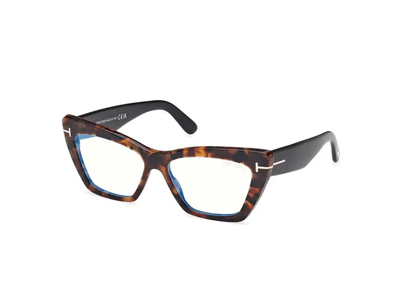 TOM FORD Donna FT6026-B 52 Montature da vista Acetato Havana Cat Eye Normale