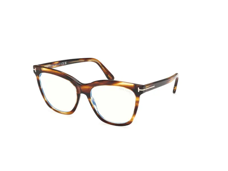 TOM FORD Donna FT6042-B 55 Montature da vista Acetato Havana  Farfalla Normale