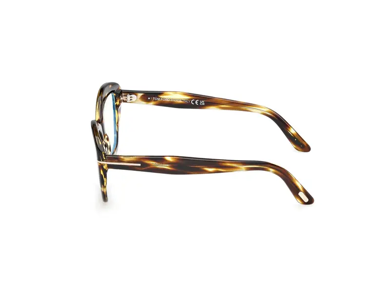 TOM FORD Donna FT6044-B 55 Montature da vista Acetato Havana Geometrica Normale miniatura 2