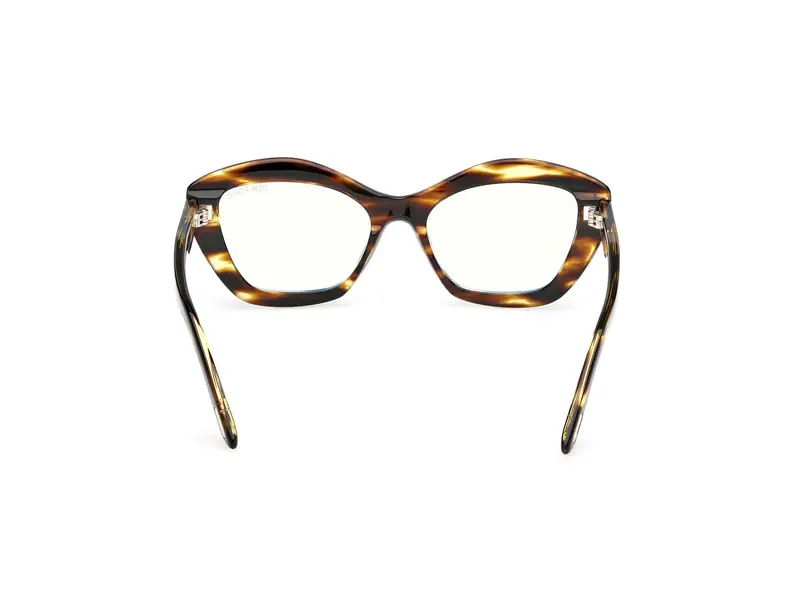 TOM FORD Donna FT6044-B 55 Montature da vista Acetato Havana Geometrica Normale miniatura 3